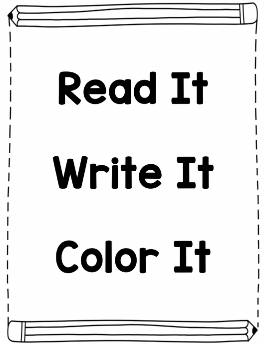 Handwriting-Coloring Booklet