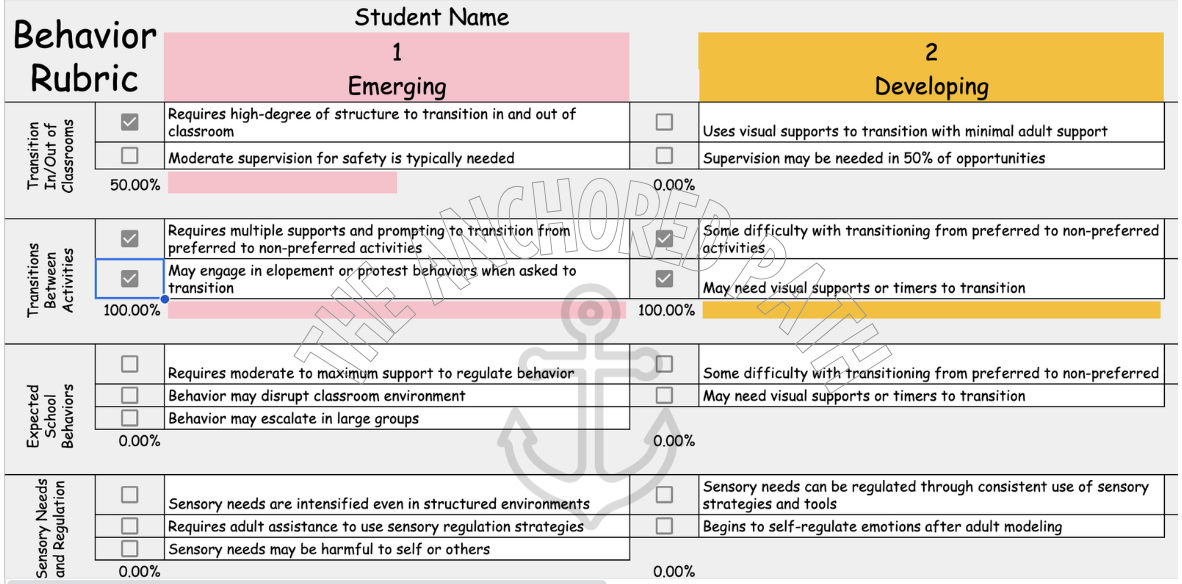 Special Education Skills Rubric Bundle – Daily Living, Behavior, Social &amp; Written Expression