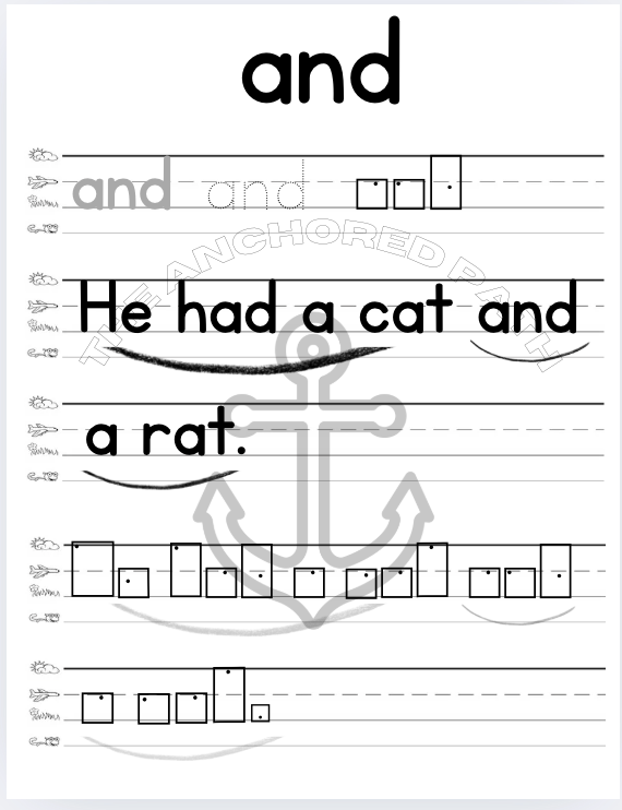 First Grade Sentence Writing Packet – Fundations® Trick Words Edition