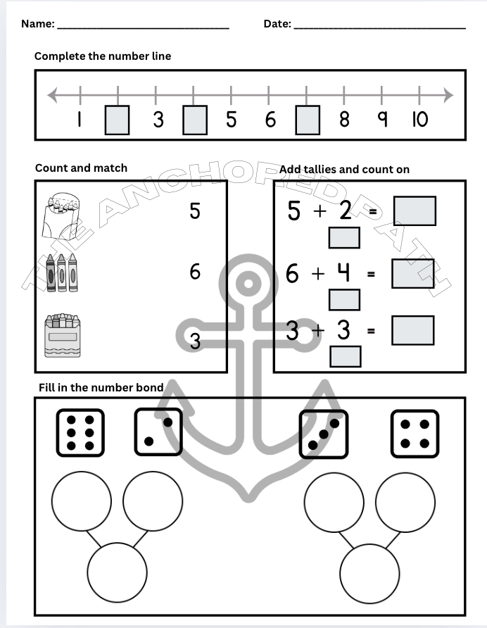 Eureka Math Module 1 Intervention Packet – First Grade Support