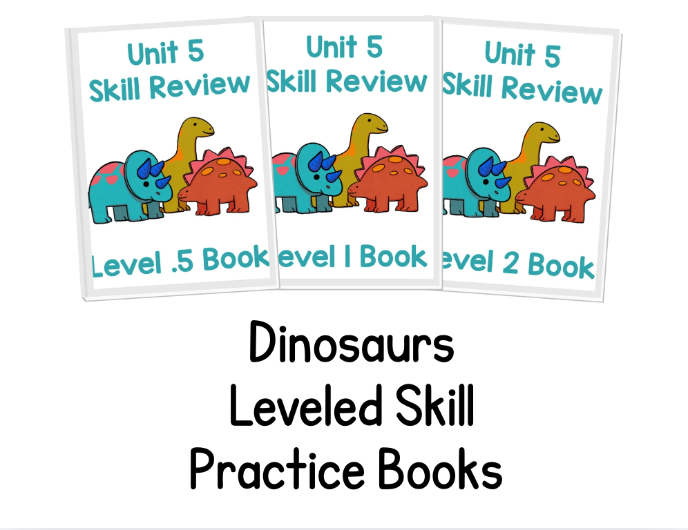 Dinosaurs Leveled Skill Practice Books