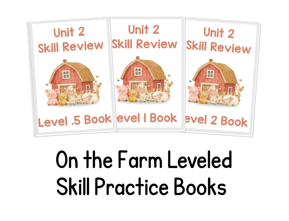 On the Farm Leveled Skill Practice Books