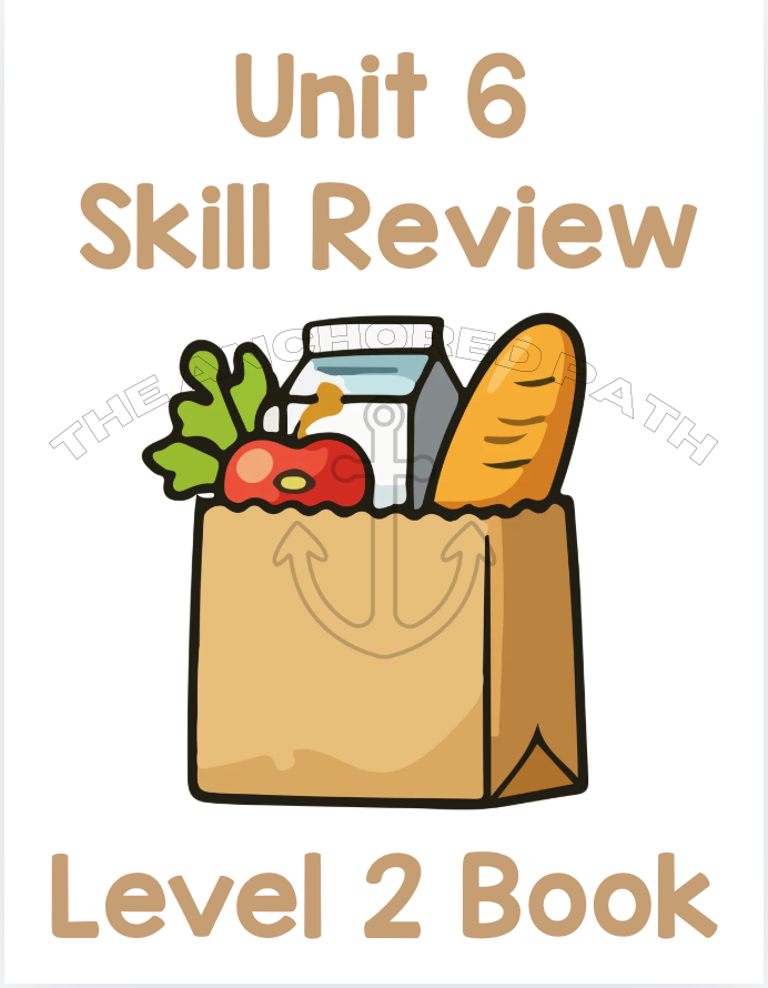 Food & Groceries Leveled Skill Practice Books